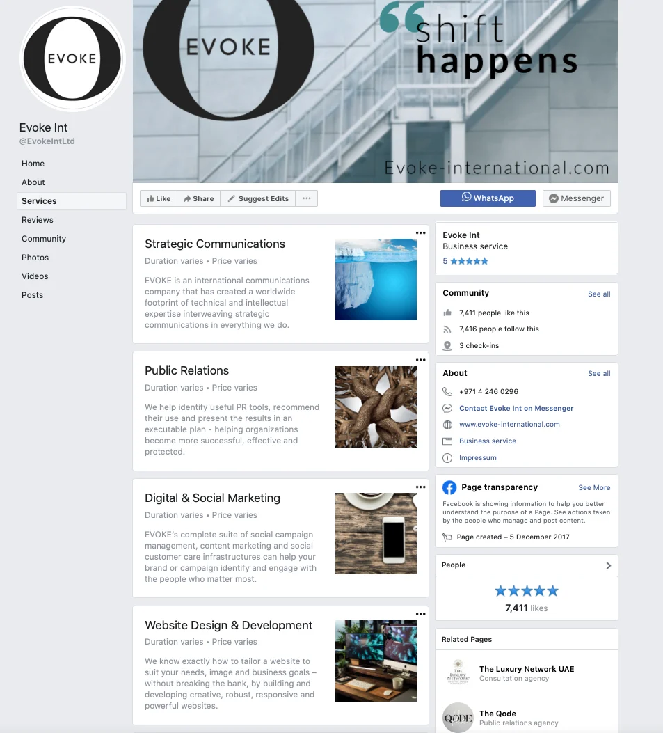 Awesome content and social marketing Dubai - Evoke International